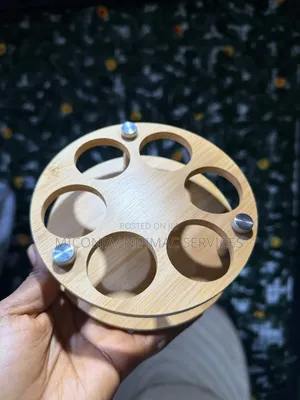 Round Bamboo Tequila Shot Rack