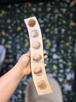 S-Shaped Bamboo Tequila Shot Rack