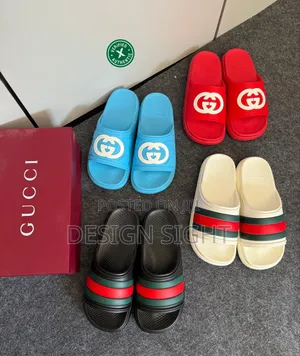 Authentic Gucci Web Slippers