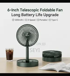 MDJD 1200mAh Green Telescopic Mini Fan