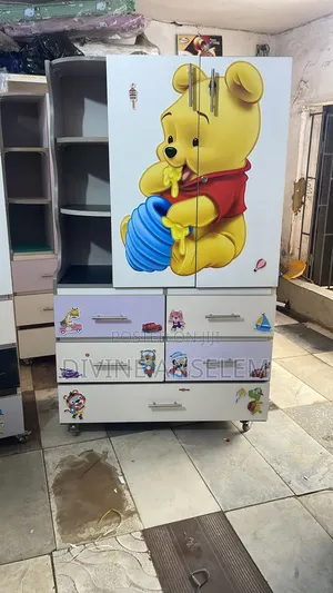 Children Cabinet Wardrobe Big Shelf