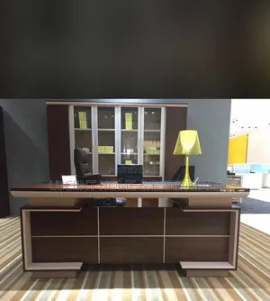 High-End CEO/Director Office Desk Set With Side Cabinet Storage