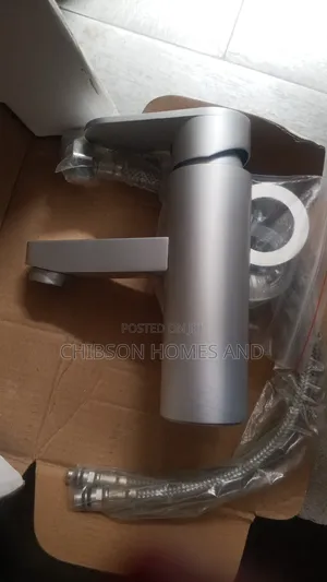 Matte Silver Single Lever Basin Mixer Tap