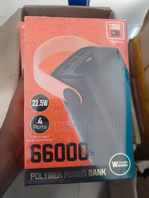 NewAge 66000mAh Turbo Ultra 6 22.5W 4 Ports Fast Power Bank With Strap