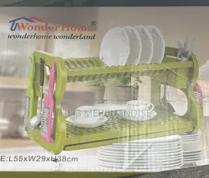 2-Tier Plastic Dish Drying Rack (Dish Drainer)