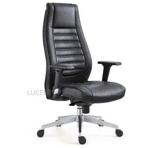 Luxury Executive Director's Office Chair (Black Leather)