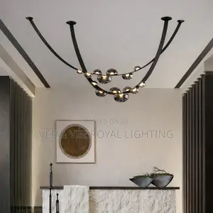 Luxury Modern Belt Chandelier - For Living Room, Receptions, Hotels