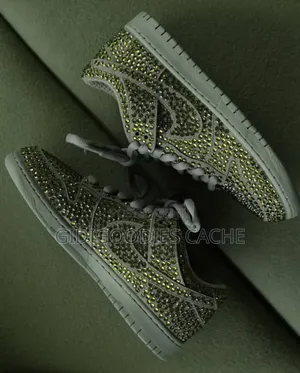 Olive Glam Custom Nike Dunk Low Sneakers Size 40-45