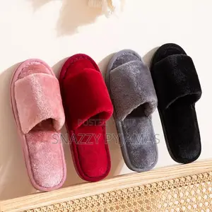 Cozy Open-Toe Velvet House Slippers