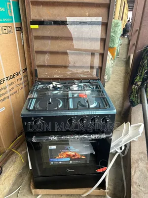 Midea 60*60 4 Burner Gas Cooker | Auto Ignition | Grill | Oven Light