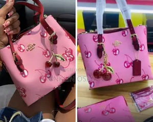 Luxury Cherry Print Women's Handbag Set (3-in-1)