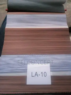Wood-Like Grey Colorful Sample Zebra Day and Night Blind