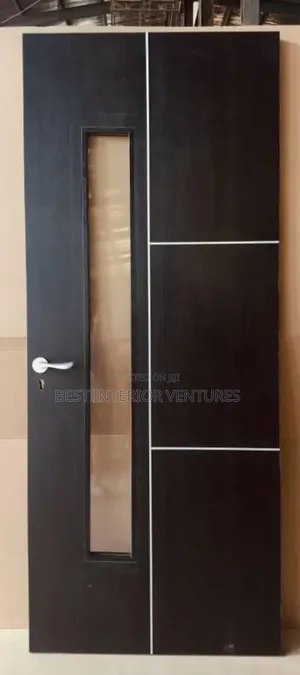 3ft by 7ft Kitchen Wooden Door With Glass