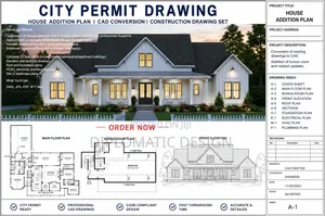 City Permit Blueprints Architect for House Plans