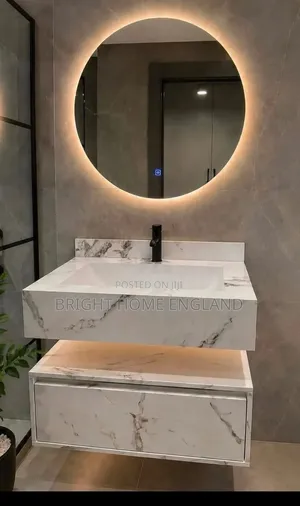 Luxury Marble Cabinet With LED Mirror