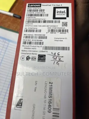 New Laptop Lenovo ThinkPad T14 16GB Intel Core Ultra 5 SSD 512GB