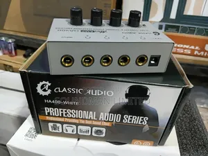 Classic Audio Stereo Headphone Amplifier Ultra Compact 4 Channel HA400