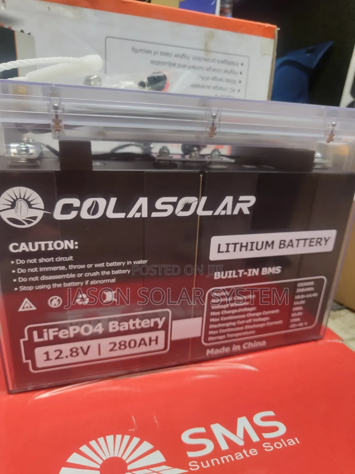 Cola Solar Lithium Battery 3.6kwh 12v