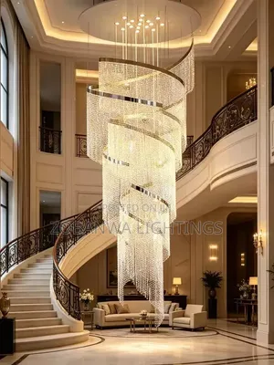Spiral Design Crystal Chandelier