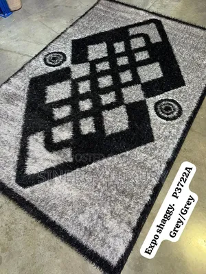 5x7fts Gray and Black Shaggy Premium