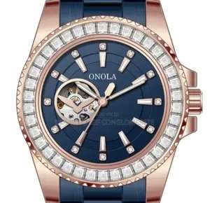 Onola Mechanical/Automatic Rose Gold/Blue Men Watch