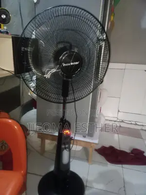 Rechargeable Fan With Solar Panel and Two Bob
