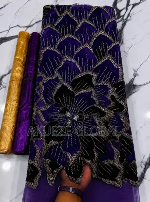 Luxury Velvet Beaded Lace