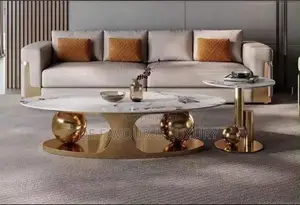 Ceramic Coffee Table and Side Stool