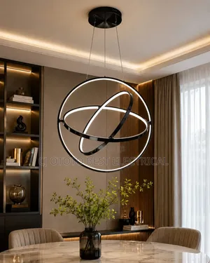 Led Styles Luxury Living Room Sitting Room Light, Gold Black Body