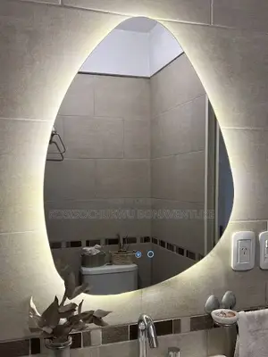Mirror Pebble-Shaped LED Wall Mirror