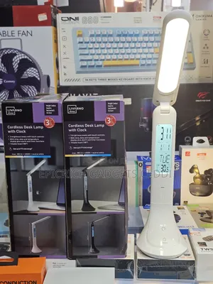 Wireless Rechargeable Desktop Lamp With Clock