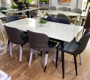 Rectangular Sintered Stone Dining Table With 6 Seats