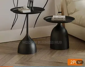 2-Piece Metal Side Table Set.