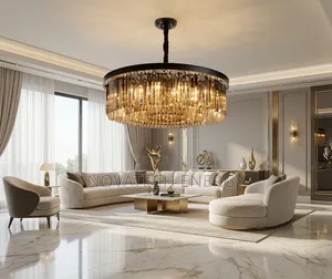 Long Single Step Crystal Luxury Chandelier Light