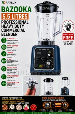 New Raylux 5.5L Bazooka V24 Commercial Grade Professional Blender