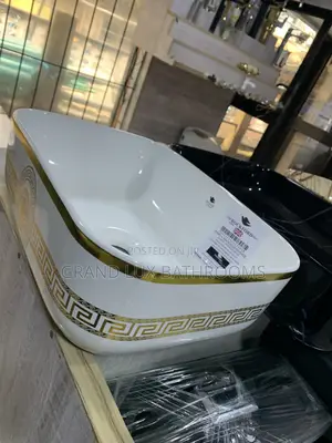 Luxury Vercase Design Gold and White Basin