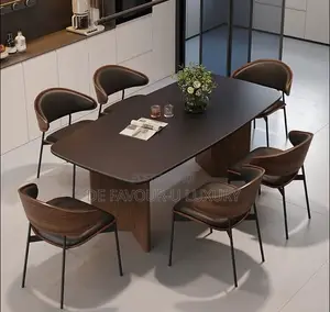 High Quality Dining Ceramic Marble Top Dining Table by 6 Chairs