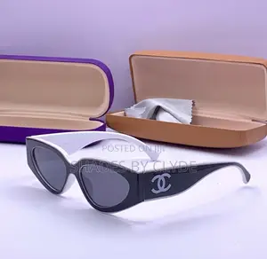 Designer Inspired Black White Cat-Eye Sunglasses - Iconic Style**