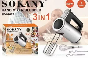 Sokany SK-02017 3-in-1 Hand Mixer Blender | 800W | 5-Speed