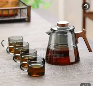 New 5in1 Borosilicate Glass Teapot Set