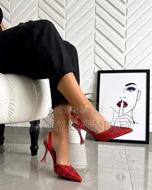Women's Rhinestone Open -Toe Block Heel Slide Sandals