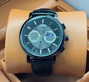 High Quality Patek Philippe Leather Chronograph Watch
