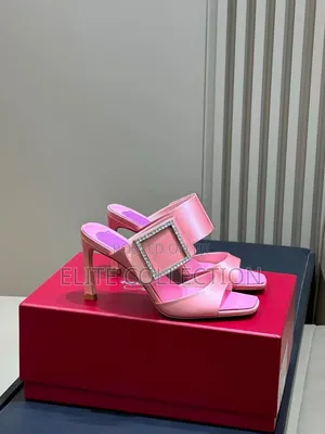 Luxury Roger Viver Heels Color Pink and Black Sizes 38 to 41 Shoe