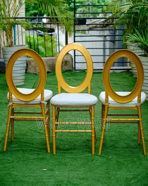 Gold O Back Chairs and Decorations