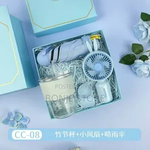 3in1 Gift Box With Umbrella, Rechargeable Handy Fan, Mug