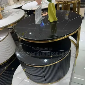 Black Sintered Nightstand Center Table