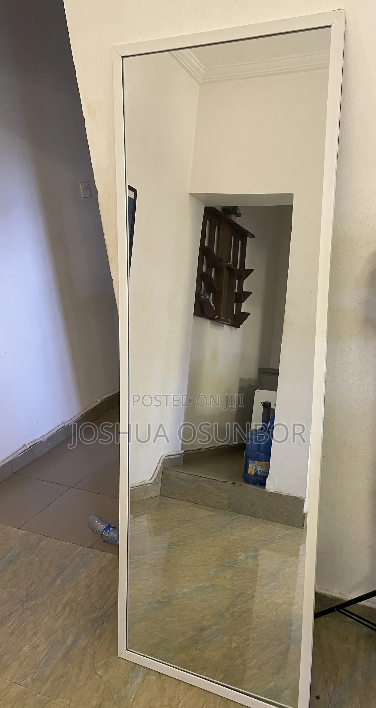 Full Length Standing Mirror — White Frame