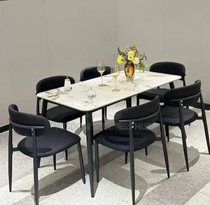 Light Mable Top Dining Set