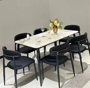 Light Mable Top Dining Set