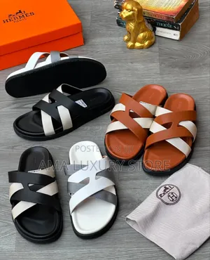 Hermes Premium Luxury Men Slippers – Comfortable, Durable Stylish